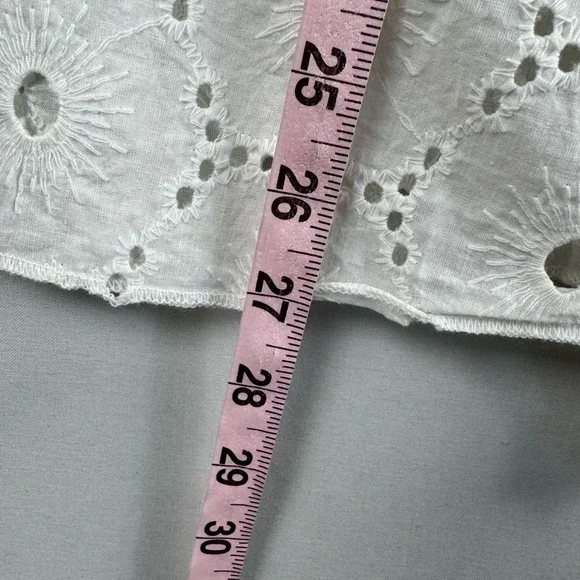 Platinum Tunic Top Womens Small Medium White Eyelet Embroidery Lagenlook NEW - Picture 8 of 12